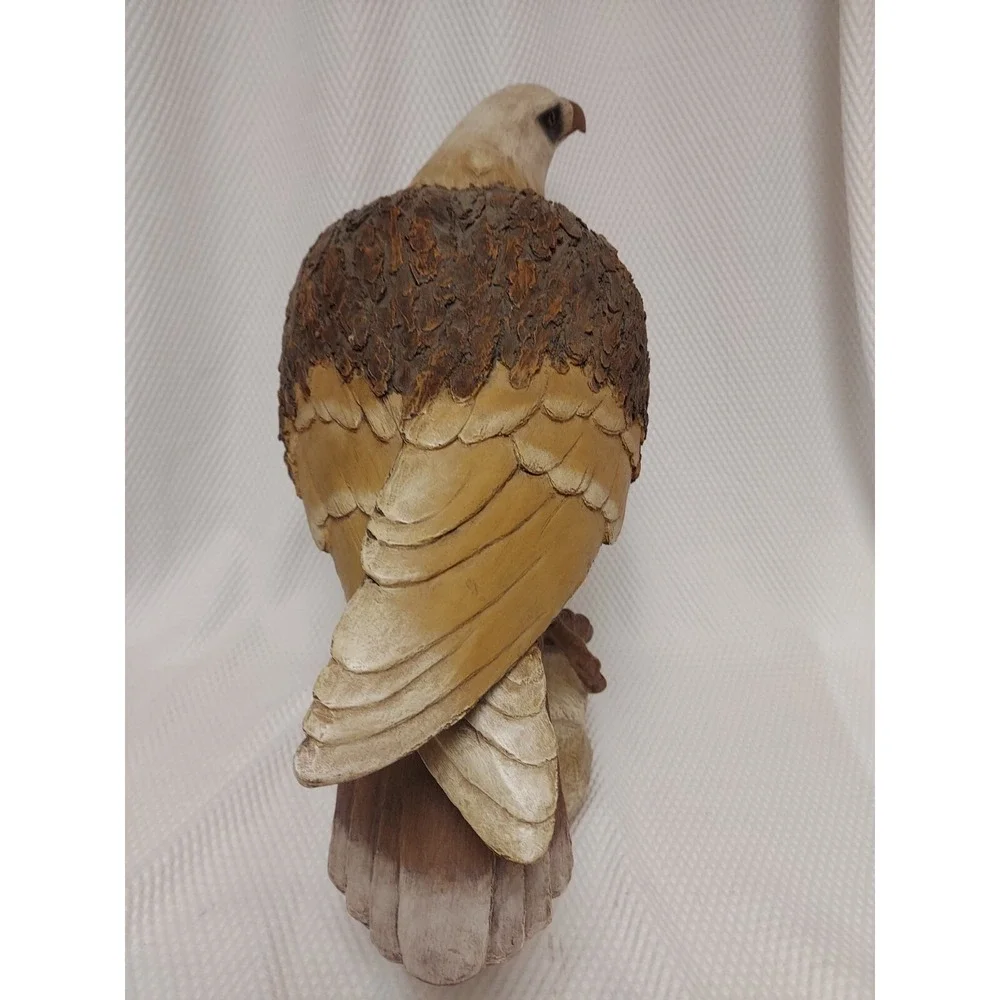 Resin Bald Eagle Statue Wood Appearance 16.5